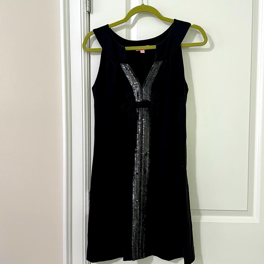Lilly Pulitzer Black Shift Dress with Sequins - Size 4! Great condition!